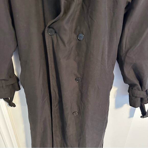 Vintage Calvin Klein Black Faux Suede Coat Jacket Large - Picture 10 of 12